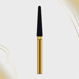G/200-022 (850L) 10-Pk , Multi use Gold Diamond Burs (Round End Taper Shaped)