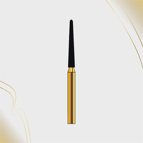 G/200-016  (850L)  10-Pk , Multi use Gold Diamond Burs (Round End Taper Shaped)