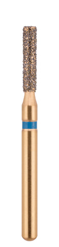 G/110-014 (836) 10-Pk , Multi use Gold Diamond Burs Flat End Cylinder Shaped