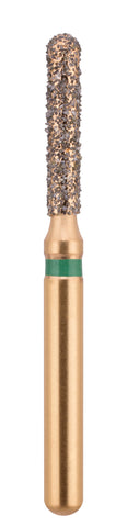 G/140-014S (880) 10-Pk , Multi use Gold Diamond Burs Round End Cylinder Shaped