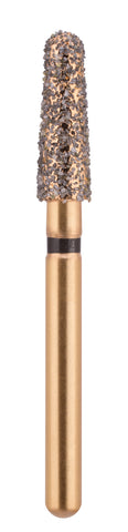 G/197-023 | (855)  10-Pk , Multi use Gold Diamond Burs (Round End Taper Shaped)