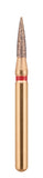G/247-013 (860)  10-Pk , Multi use Gold Diamond Burs Flame Needle Shaped