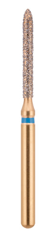 G/290-012 (879) 10-Pk , Multi use Gold Diamond Burs Torpedo Shaped