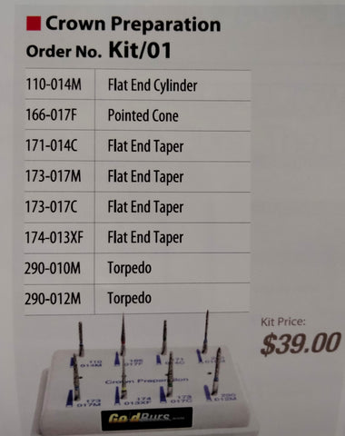 KIT/01 CROWN PREPARATION SET