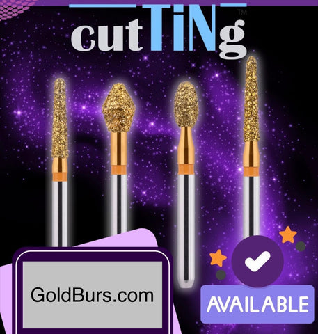 TN198-016 cutTINg Special Cermaic Coated Burs - Round End Taper