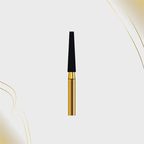 G/173-021S (848)  10-Pk , Multi use Gold Diamond Burs (Flat end Taper Shaped)