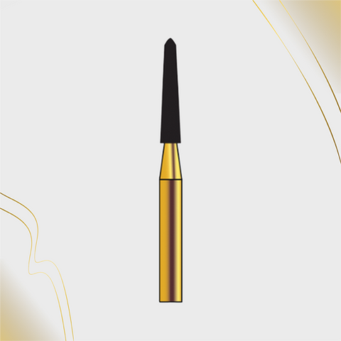 G/298-016S (878K) 10-Pk , Multi use Gold Diamond Burs Gingival Curettage Shaped