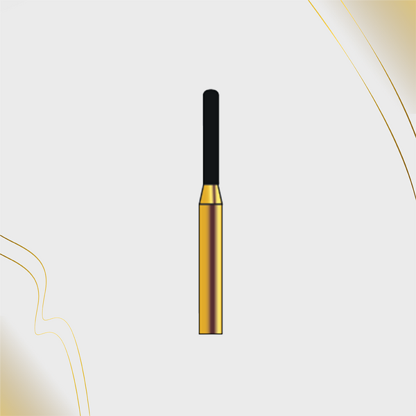 G/140-012S (880) 10-Pk , Multi use Gold Diamond Burs Round End Cylinder Shaped