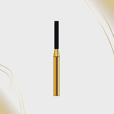 G/111-012 (837) 10-Pk , Multi use Gold Diamond Bur Flat End Cylinder Shaped