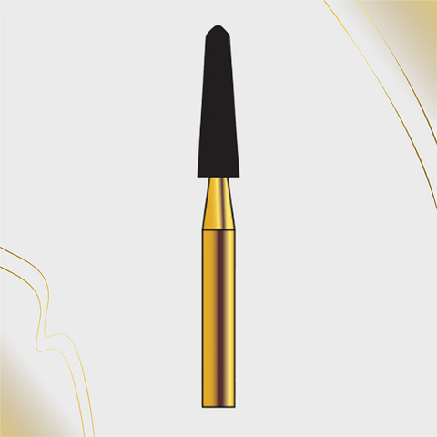 G/298-023S  (878K) 10-Pk , Multi use Gold Diamond Burs Gingival Curettage Shaped