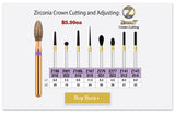 Z198L-016/ Zirconia Adjustment Round End Taper 10pk