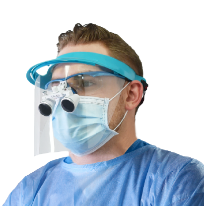 iVisor blue Visor & Shield Kit