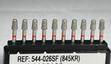 544-026S (845KR) 10-Pk , Multi use Gold Diamond Burs Modified Rounded Cone Shaped