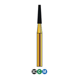 G/171-015 (846) 10-Pk , Multi use Gold Diamond Burs Flat End Taper Shaped