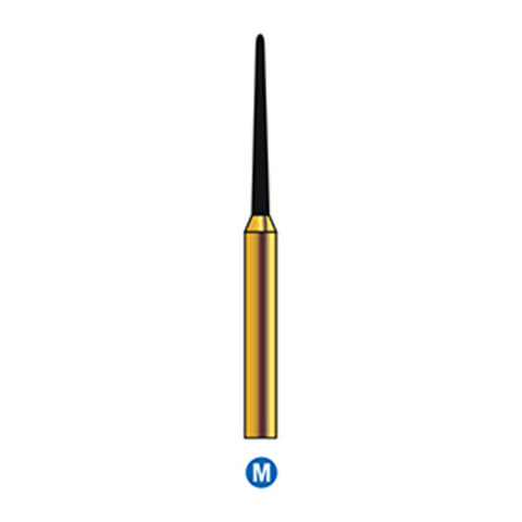 G/199-010S | (850)  10-Pk , Multi use Gold Diamond Burs (Rounded Taper Shaped)