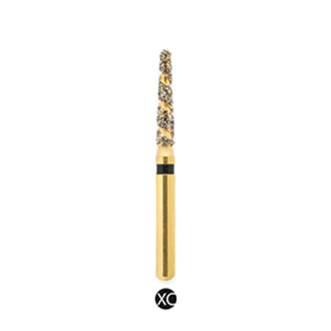 H/198-014S | (H856) 10-Pk , Multi use Gold Diamond Burs. Spiral Shaped