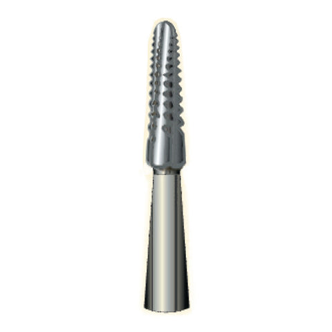 2170 | G/1170 Metal Cutting Gold Carbide Burs Tapered Dome End Criss-Cross Cut Shaped
